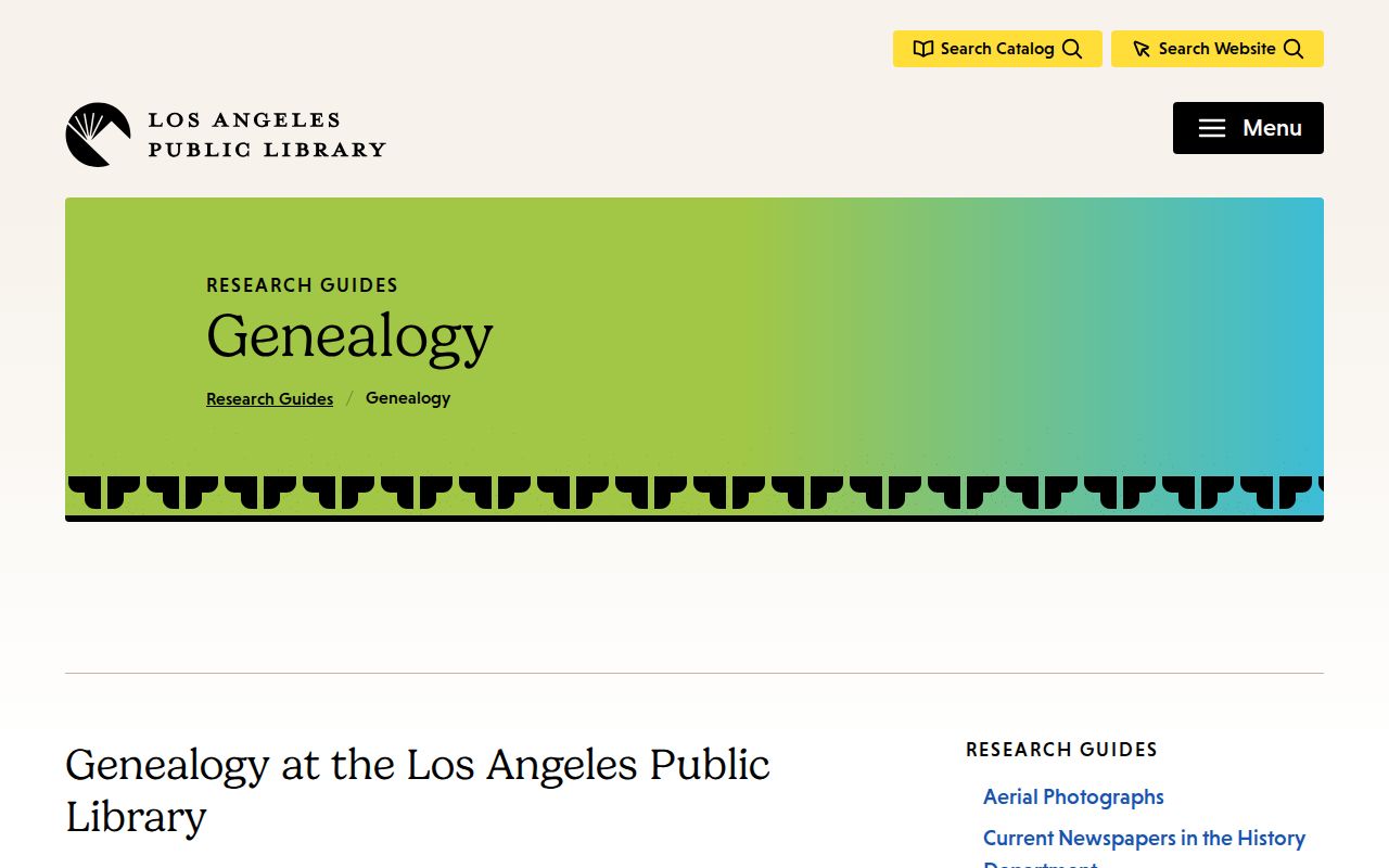 Los Angeles County residents directory library genealogy collection