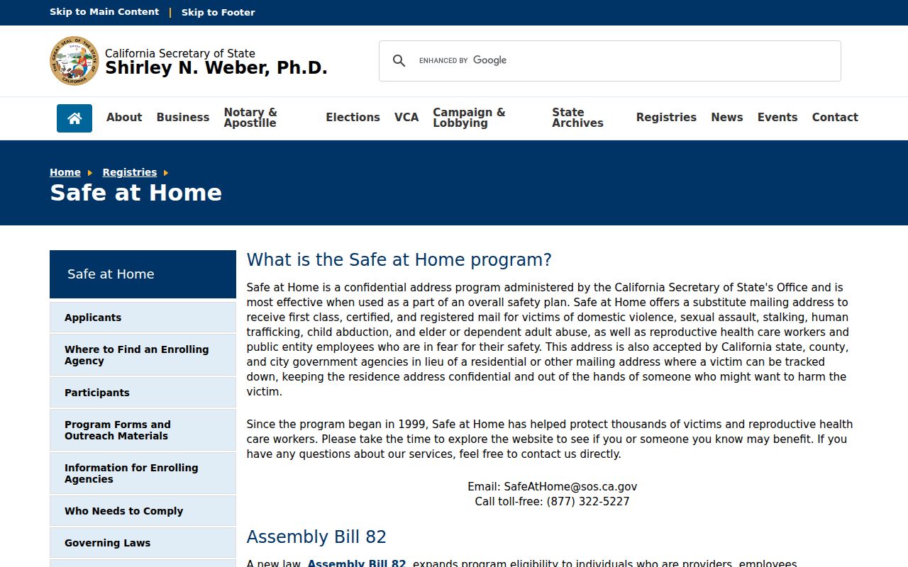 Los Angeles County neighbors Safe at Home address confidentiality