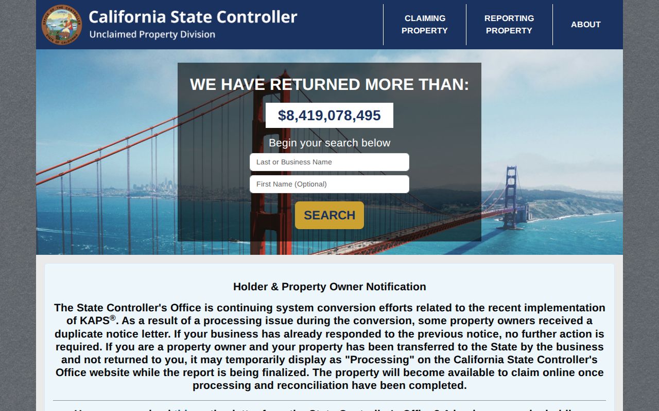 Los Angeles County neighbors unclaimed property search